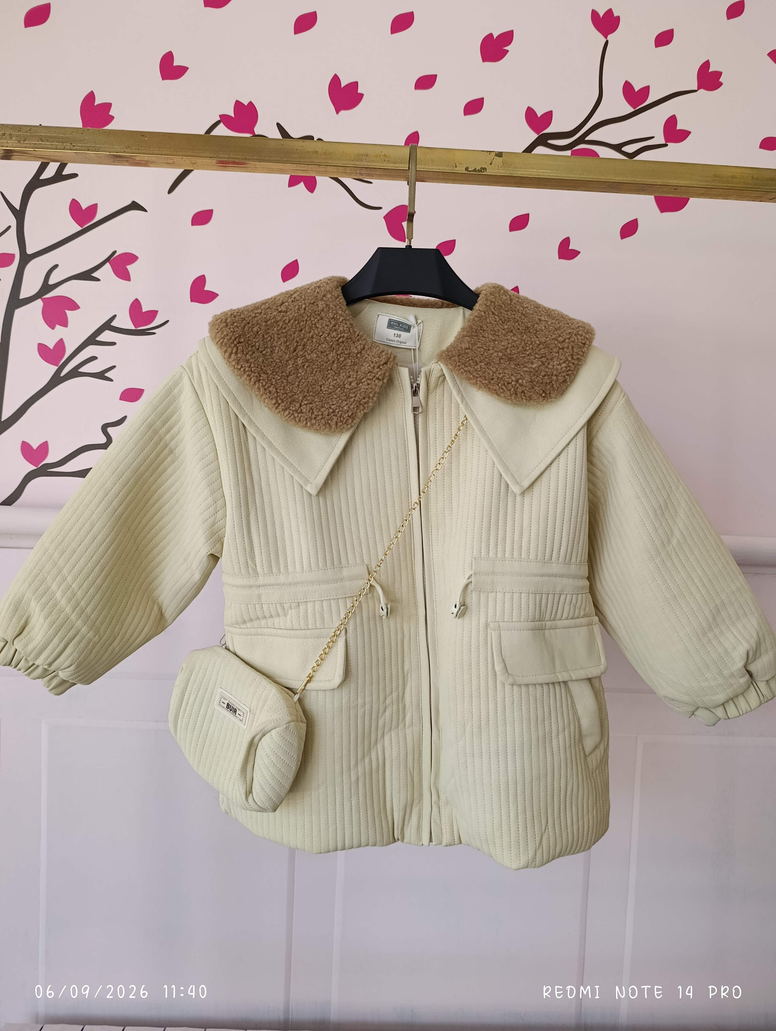 کاپشن چرم دخترانه وارداتی